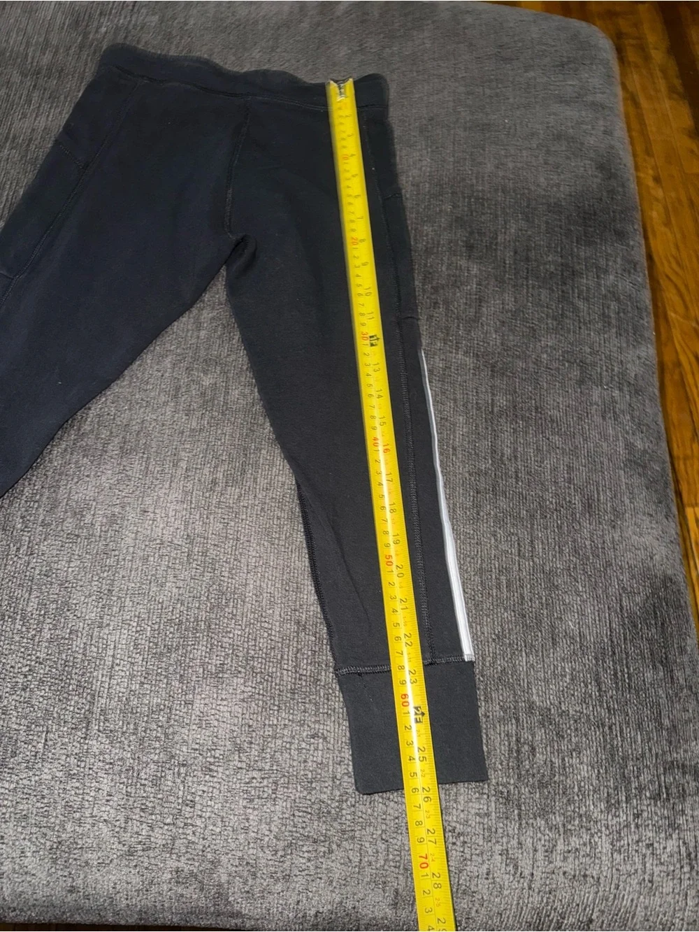 Adidas Girls Black 3-Stripe Leggings with Pockets Size Large 14